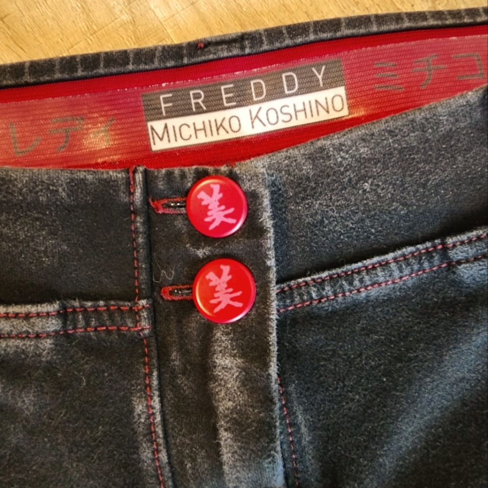 Freddy Women's Jeans - Black with Red Accents